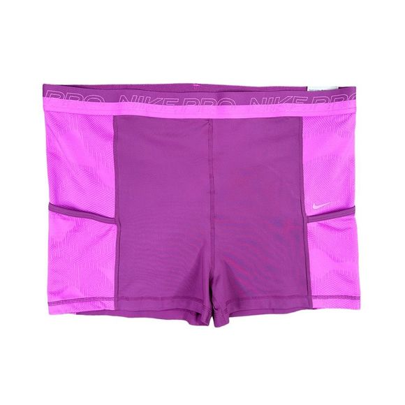 Nike Pro Dri-Fit Shorts - Size XXL - Rosewood / Active Fuchsia - Picture 2 of 8